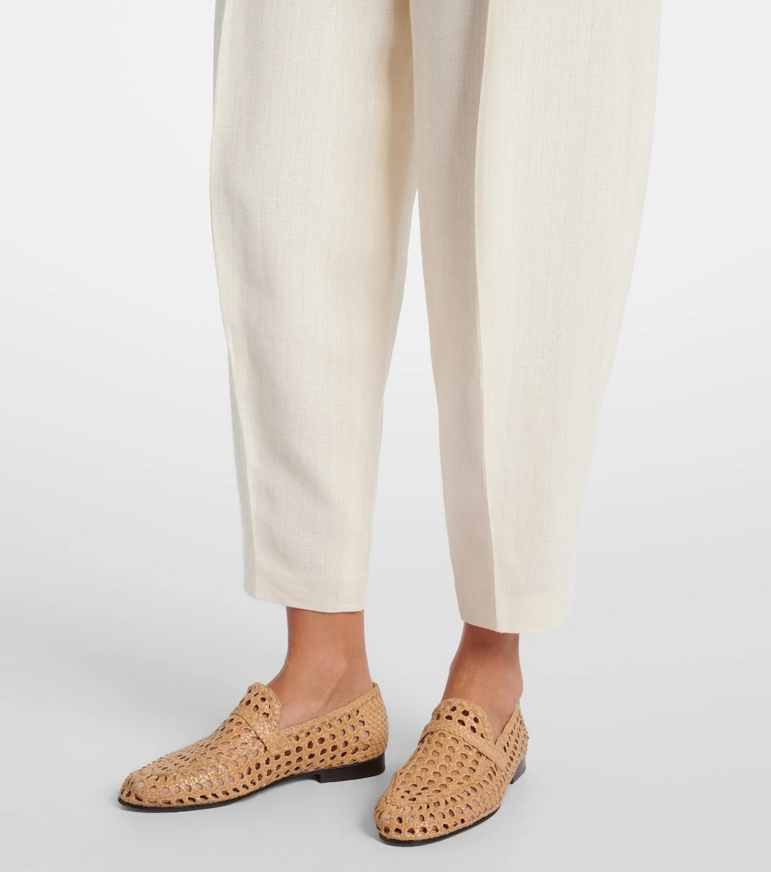 Loro Piana - Bob linen crêpe tapered pants
