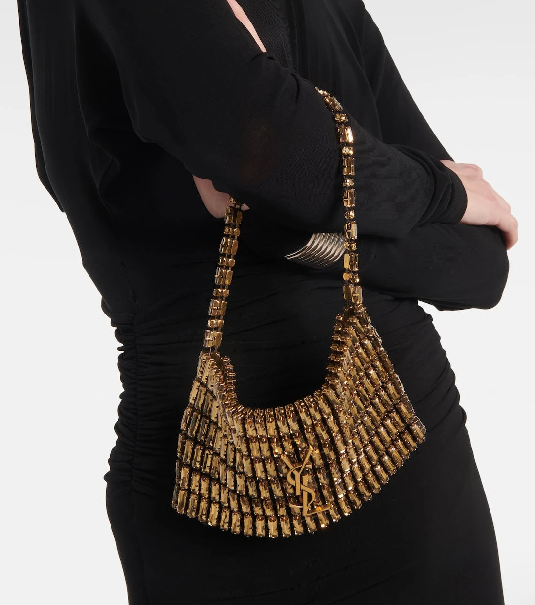 Saint Laurent - Evening Mini embroidered shoulder bag