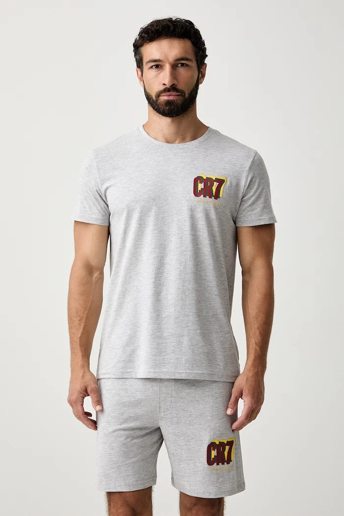 CR7 Cristiano Ronaldo x WORLD CUP 26 erkek iki parçalı pamuklu pijama