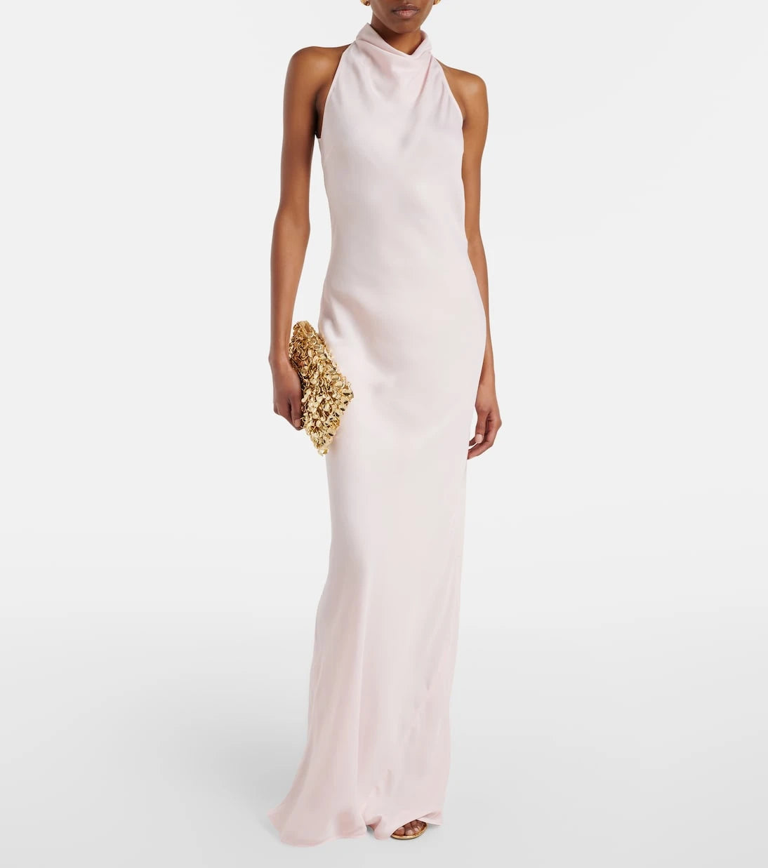 Rotate - Halterneck satin gown