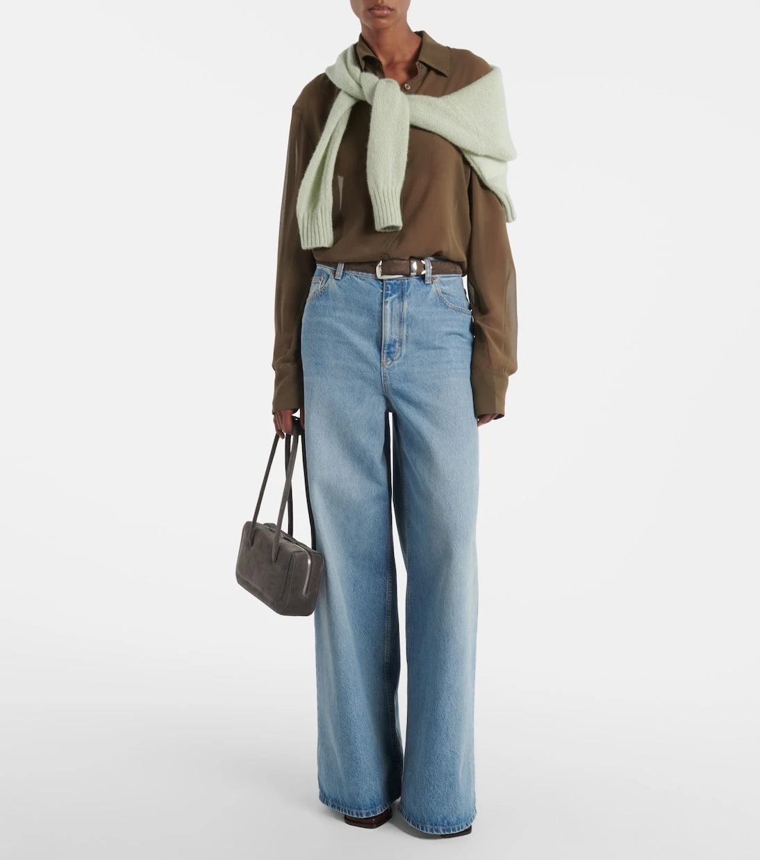 Aesther Ekme - Lagune Bowling Mini suede shoulder bag