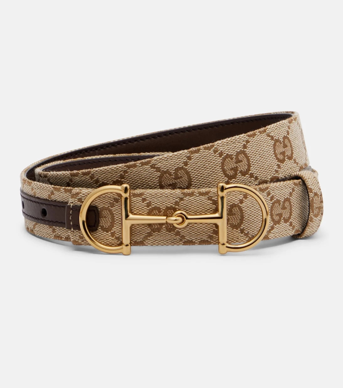 Gucci - Horsebit GG Canvas belt