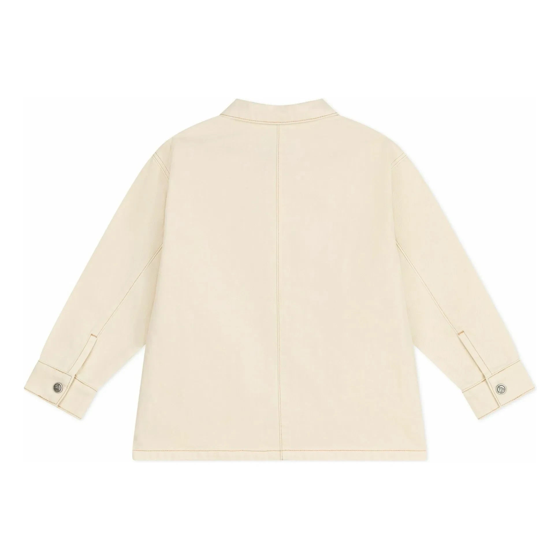 Petit Bateau - Overstitched Heart Jacket | Ecru