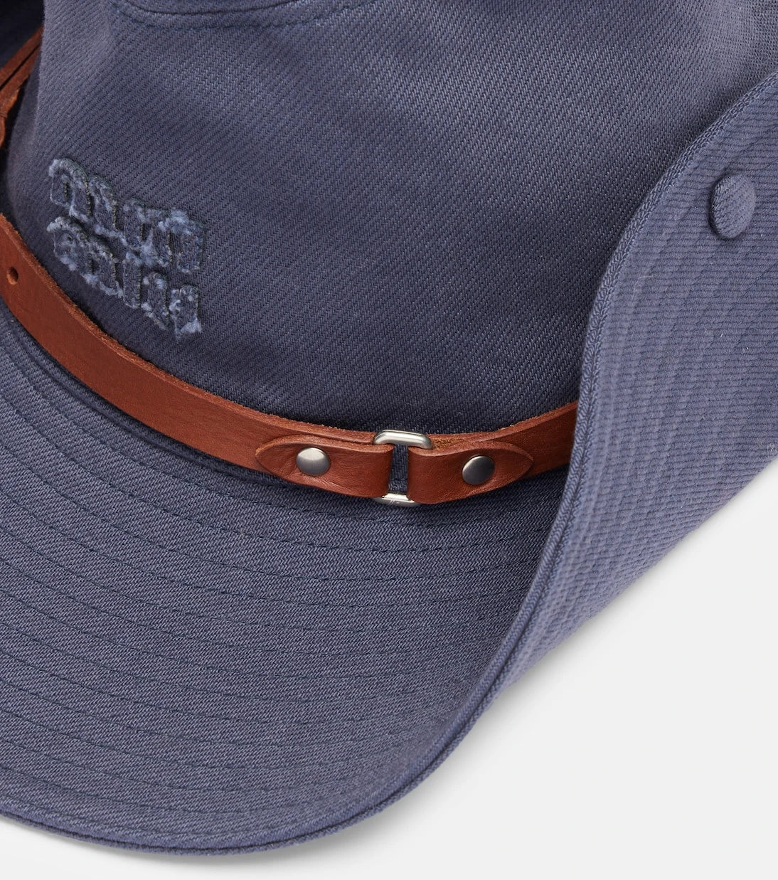 Miu Miu - Leather-trimmed cotton cowboy hat