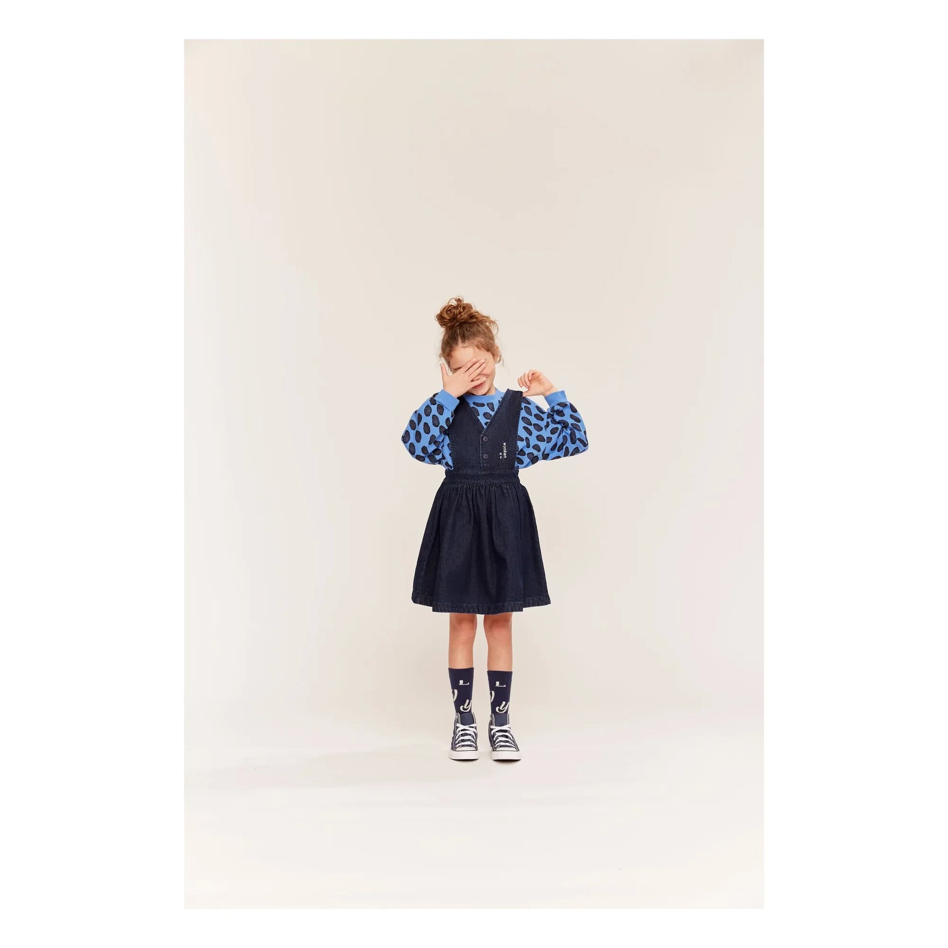 Wynken - Annka Denim Apron Dress | Denim blue