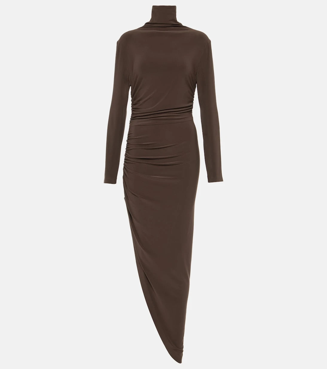 Norma Kamali - Asymmetric turtleneck midi dress