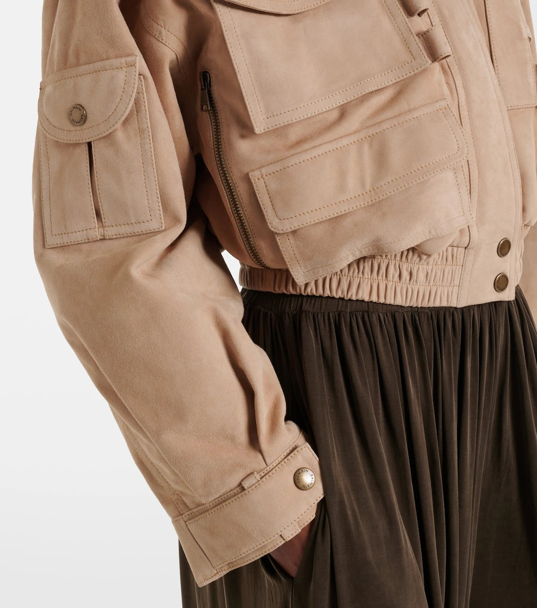 Balmain - Süet bomber ceket