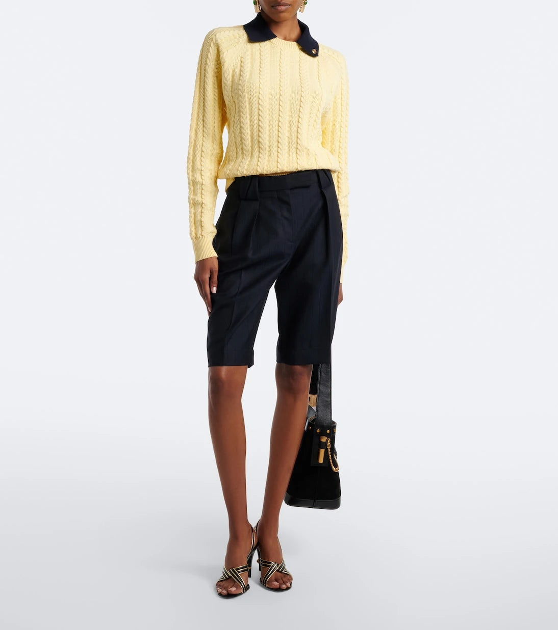 Versace - Medusa cable-knit cotton sweater
