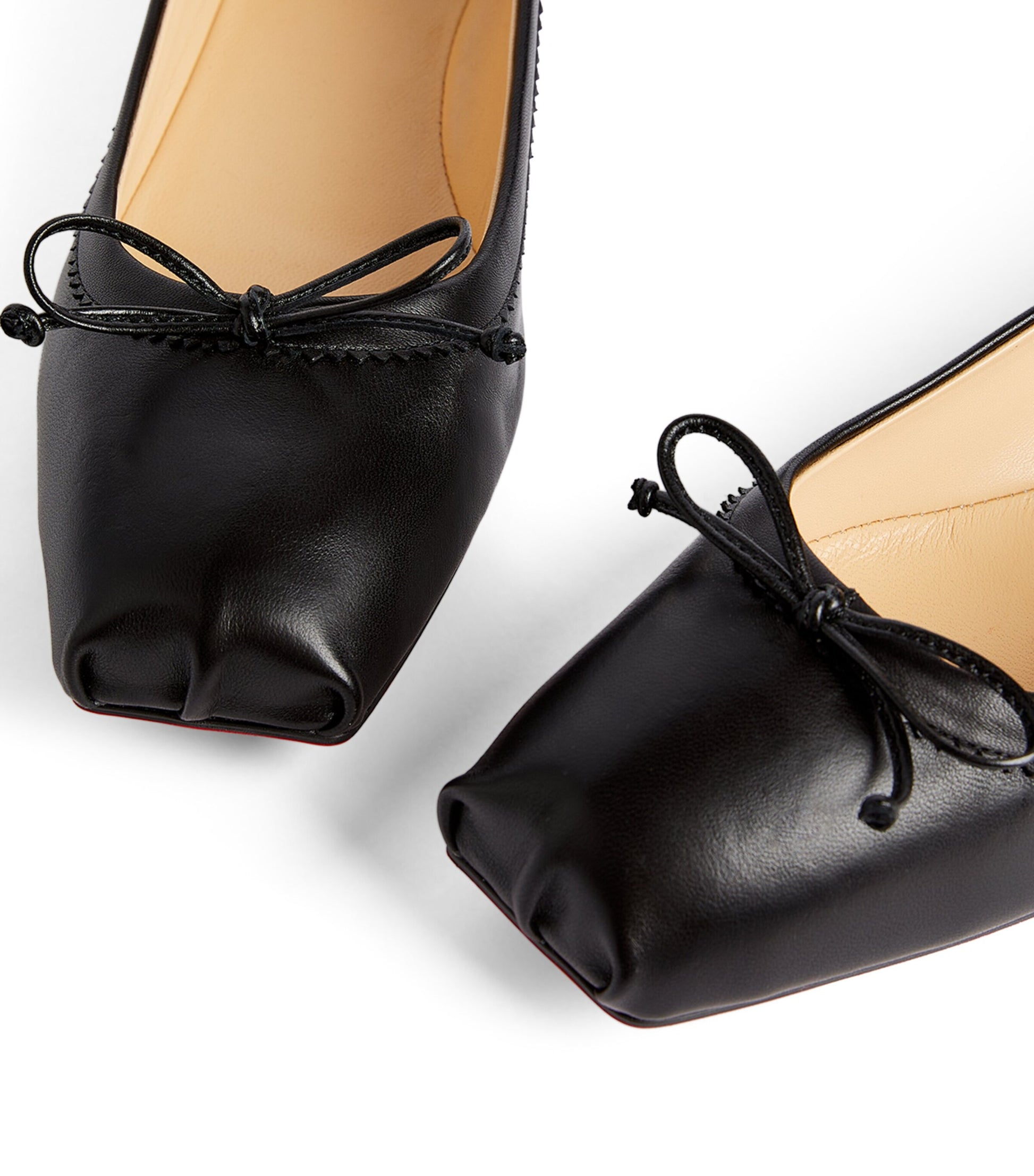 Christian Louboutin Black Mamadrague Leather Ballet Flats