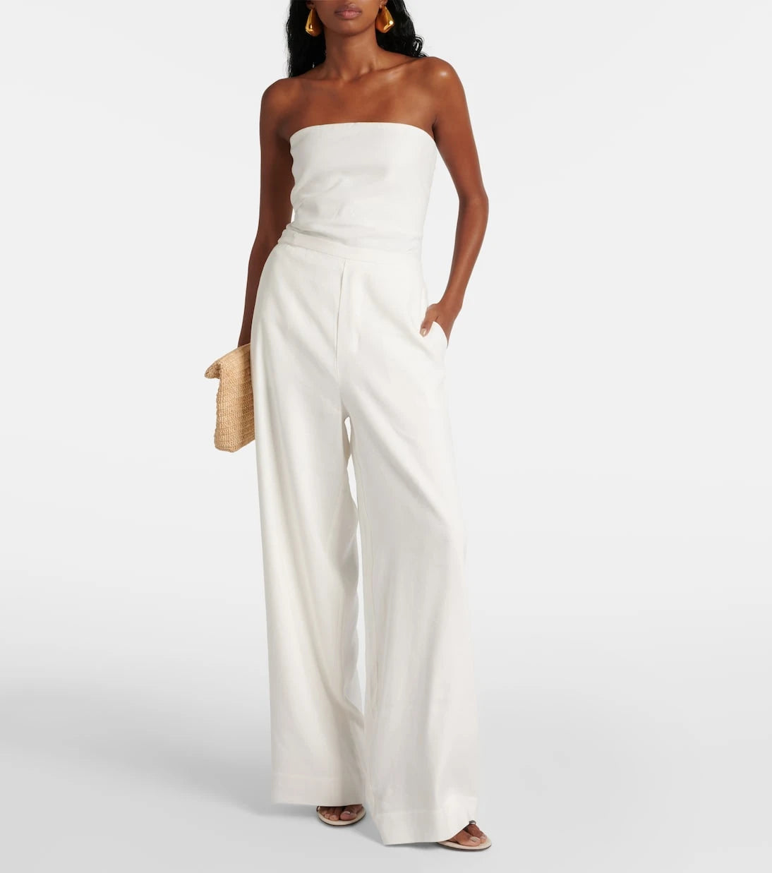 SIR - Dorian linen-blend wide-leg pants