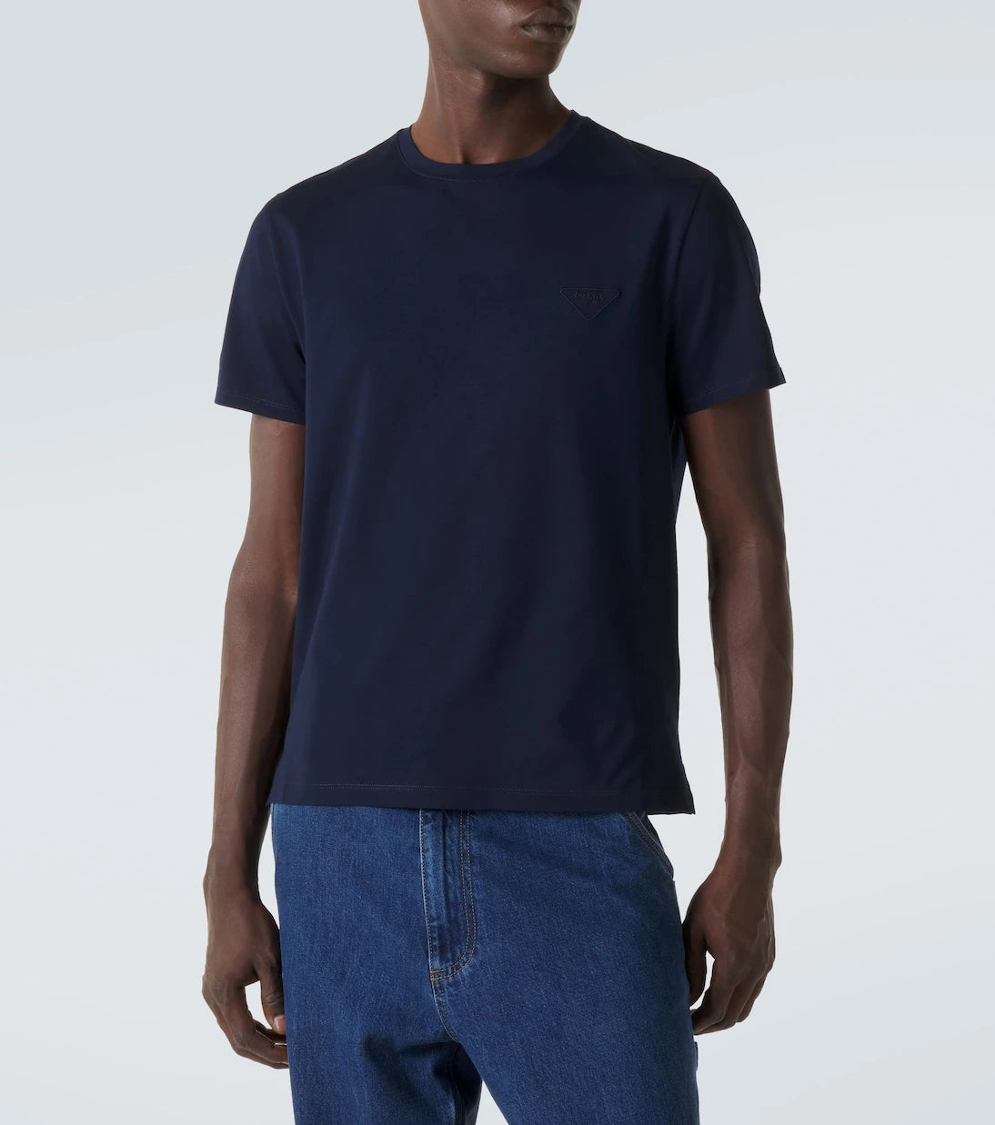Prada - Cotton-blend jersey T-shirt