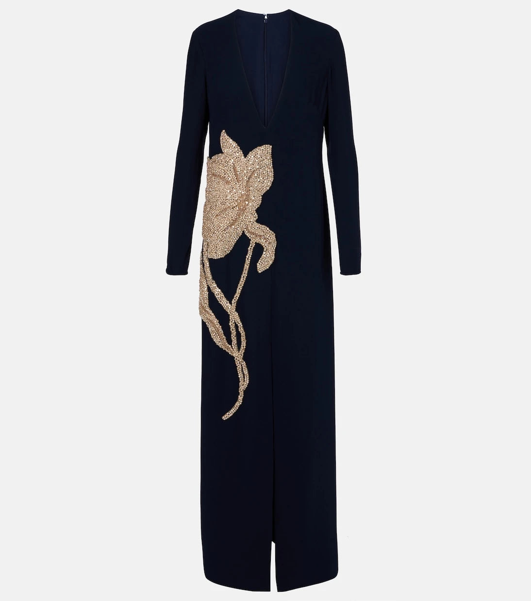 Costarellos - Jennis embellished crêpe maxi dress