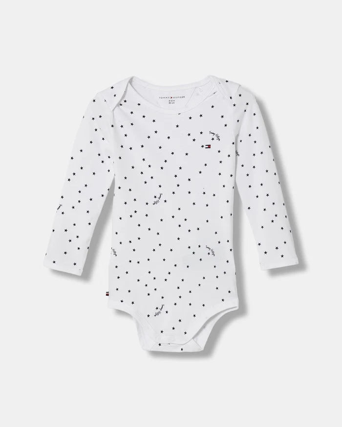 Tommy Hilfiger bebek body 3'lü pamuk ve elastan