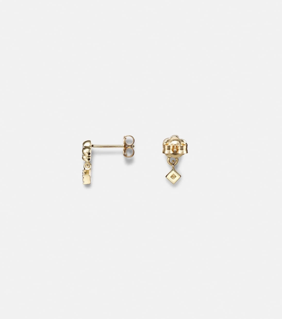 Stone and Strand - Richie 10kt gold drop earrings with diamonds