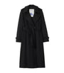 Burberry Black Cashmere Long Kensington Heritage Trench Coat