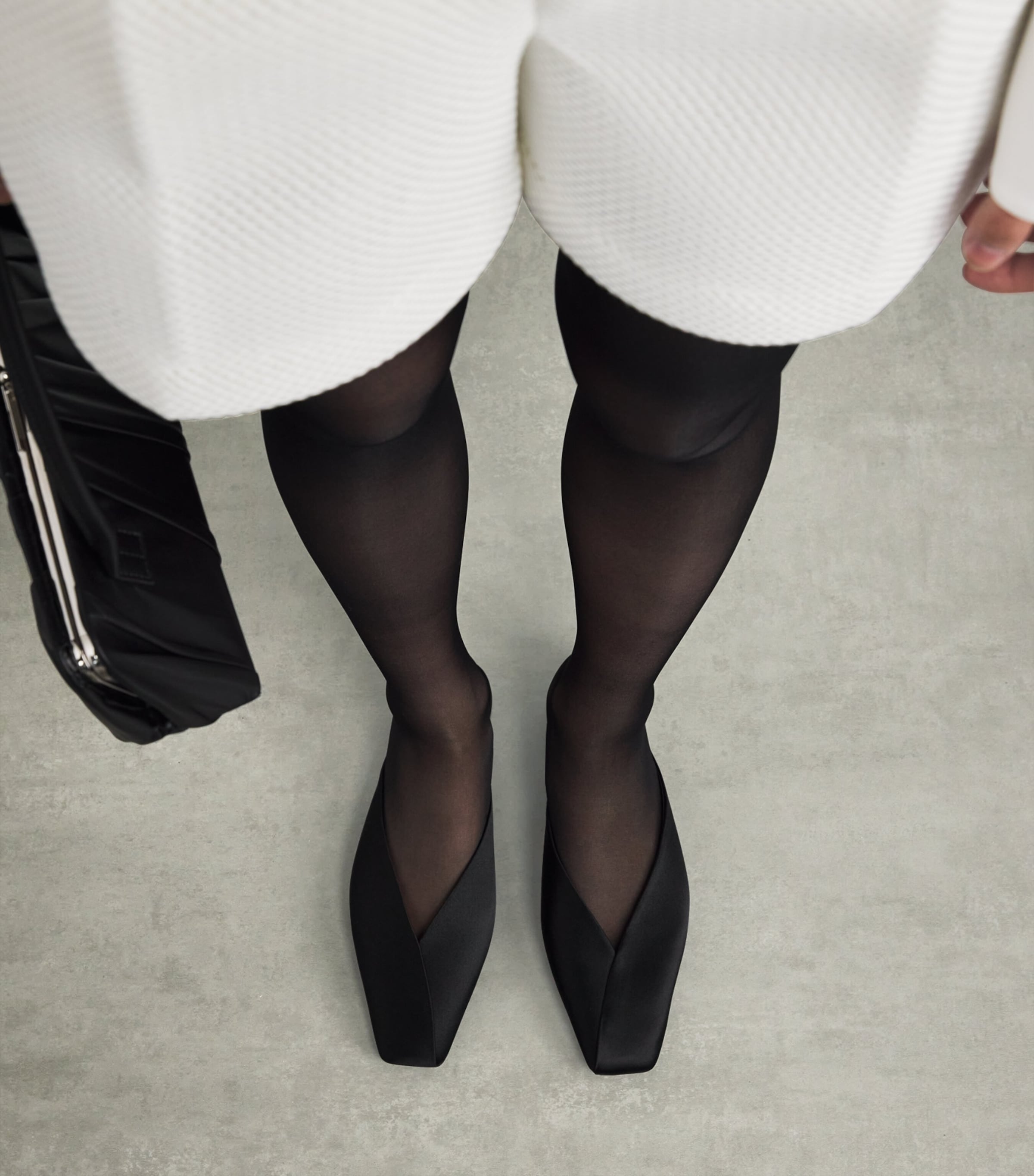 Max Mara Black Satin Mules