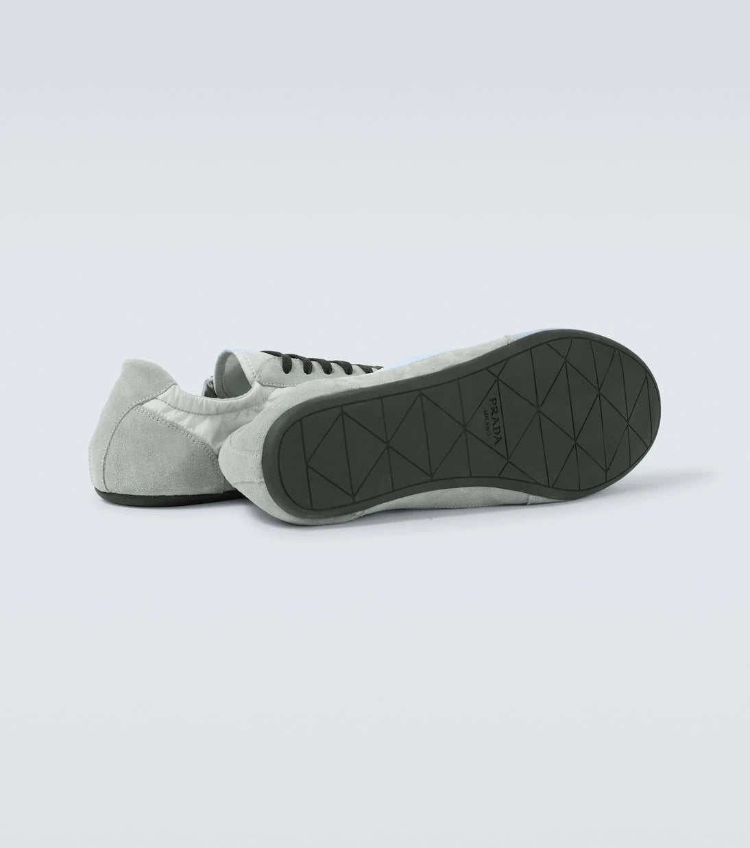 Prada - Collapse Re-Nylon and suede sneakers