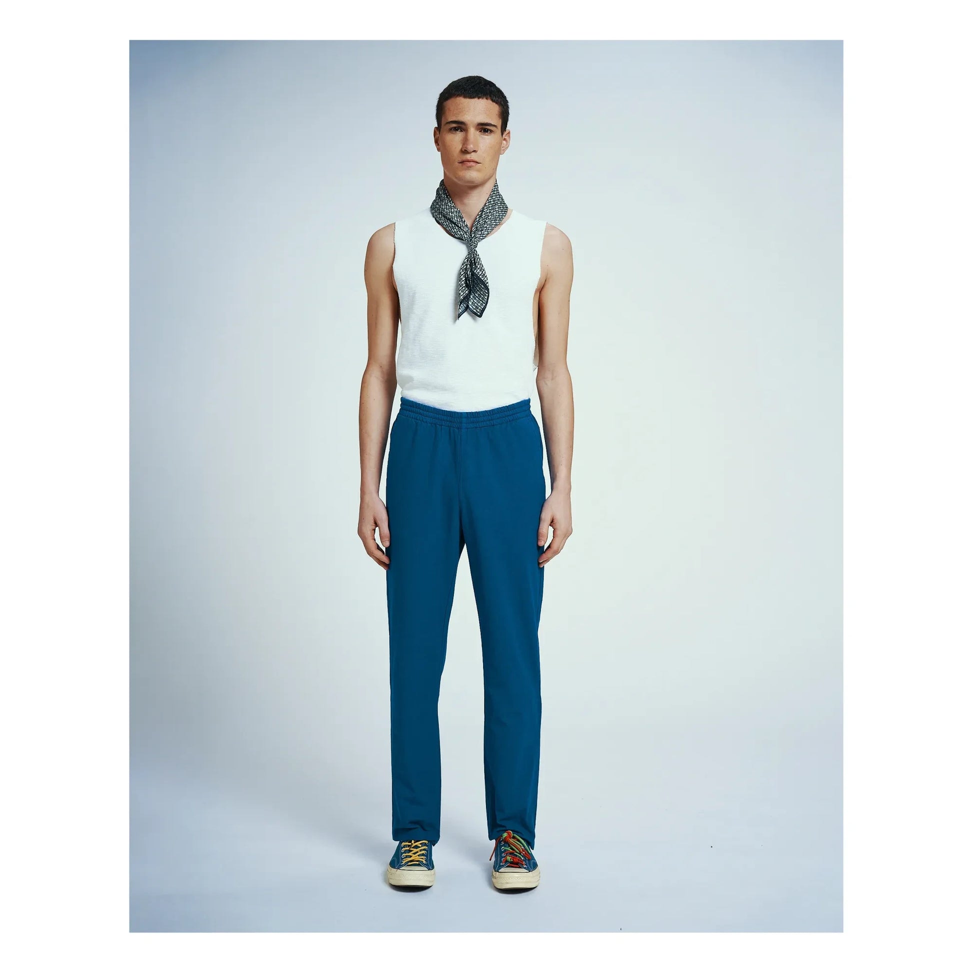Homecore - Organic Cotton Elasticated Pants | Blue