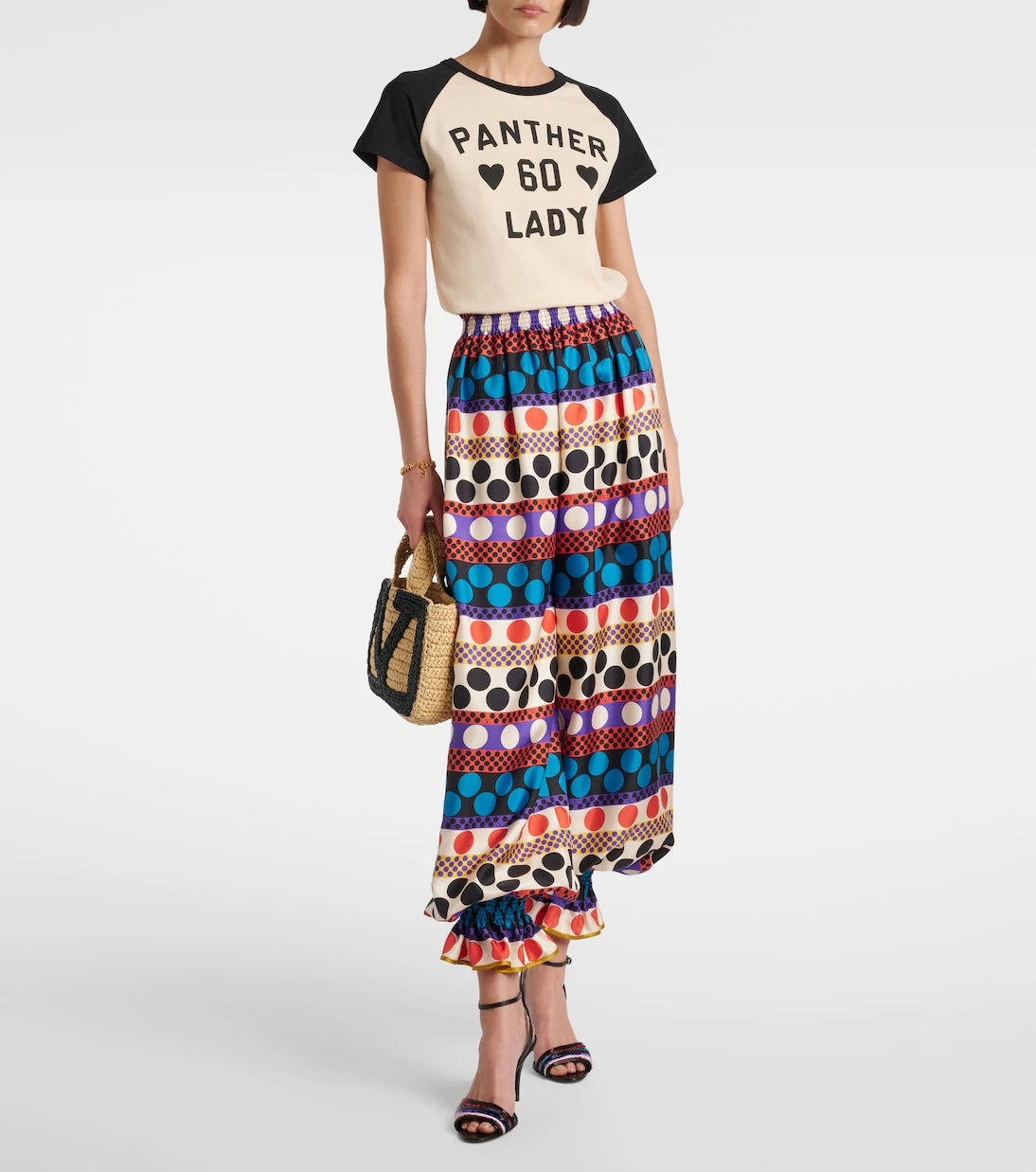 Valentino - Printed silk culottes