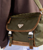 Prada Medium Leather and Re-Nylon Messenger Bag