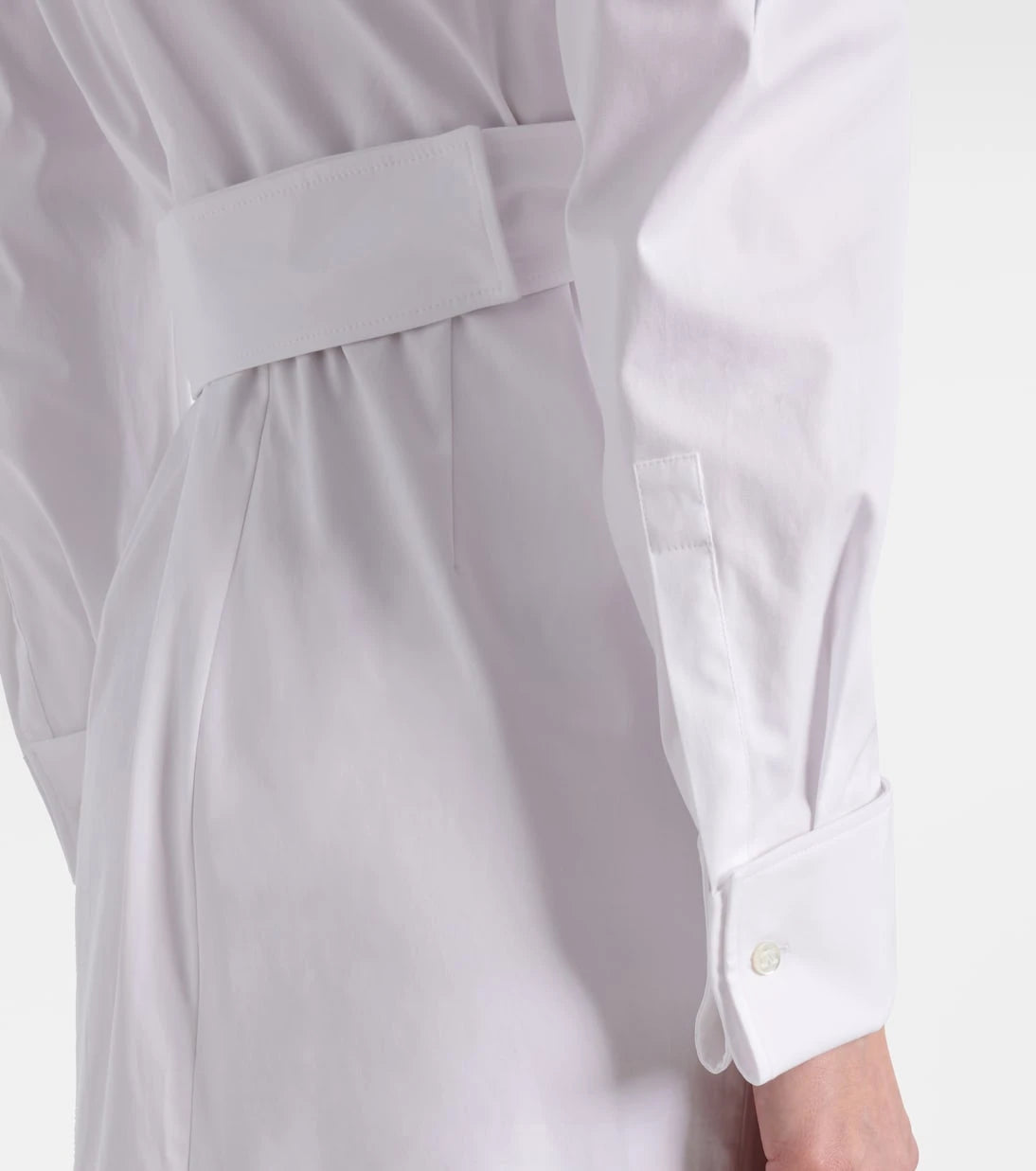Max Mara - Cotton-blend twill wrap dress