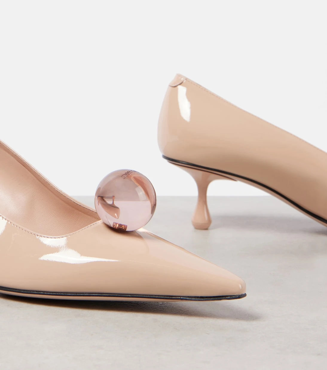 Jimmy Choo - Orb 50 embellished patent leather pumps