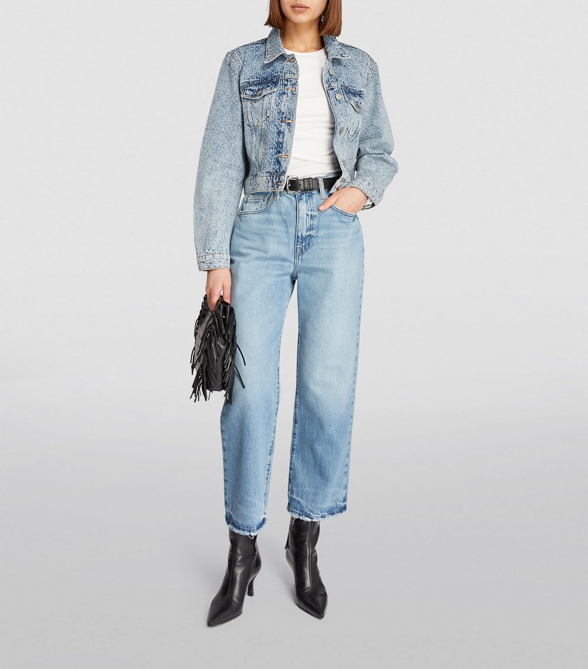 Black Leather Ankle Boots 75