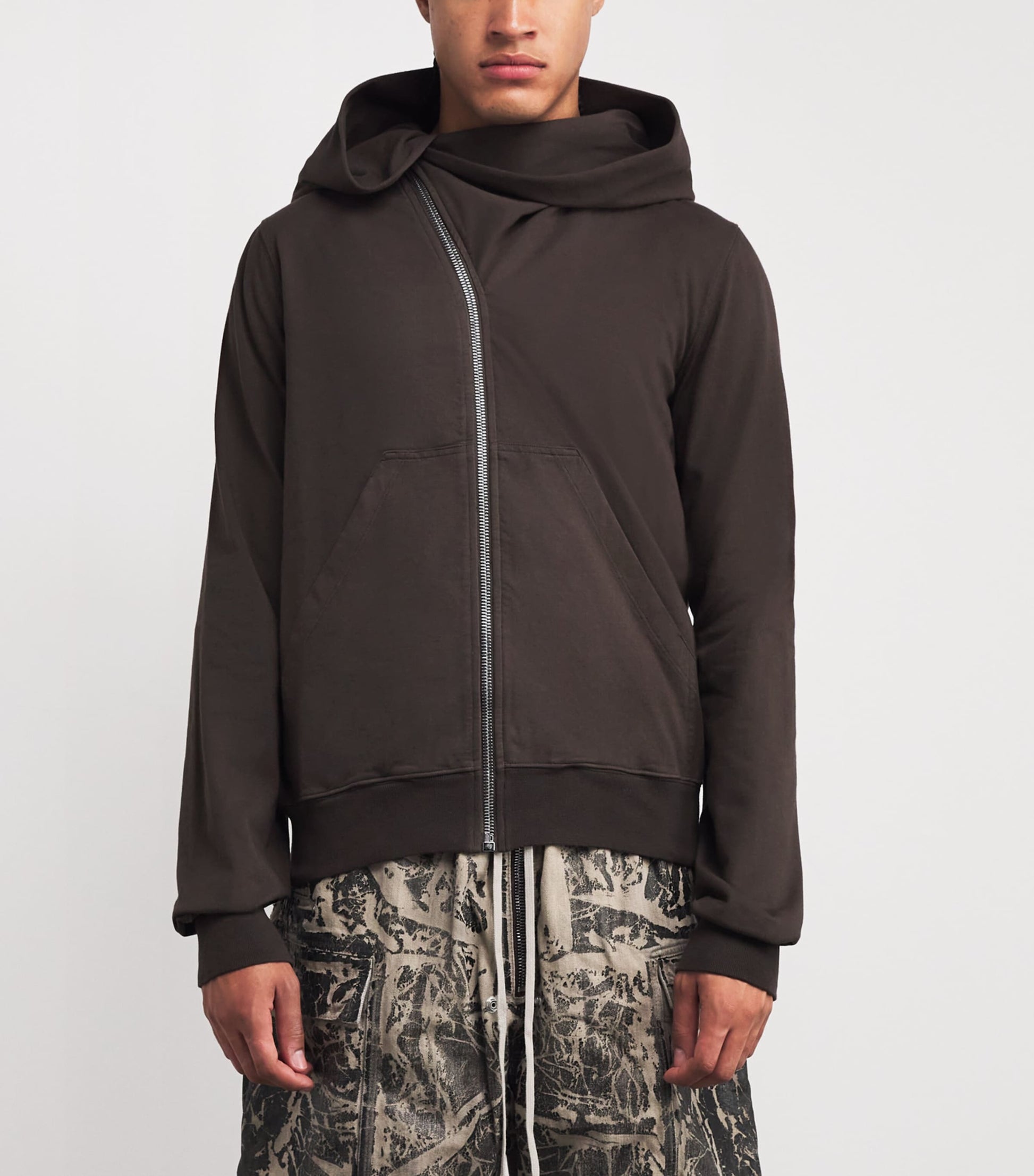 Rick Owens Brown Organic Cotton Mountain Hoodie