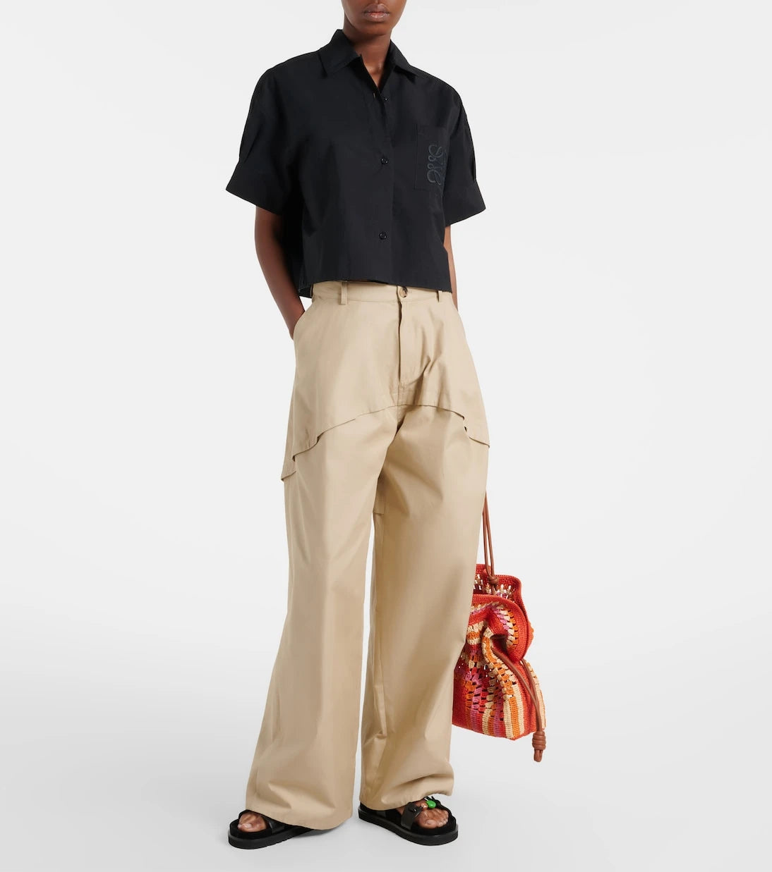 Loewe - Paula's Ibiza cotton wide-leg pants