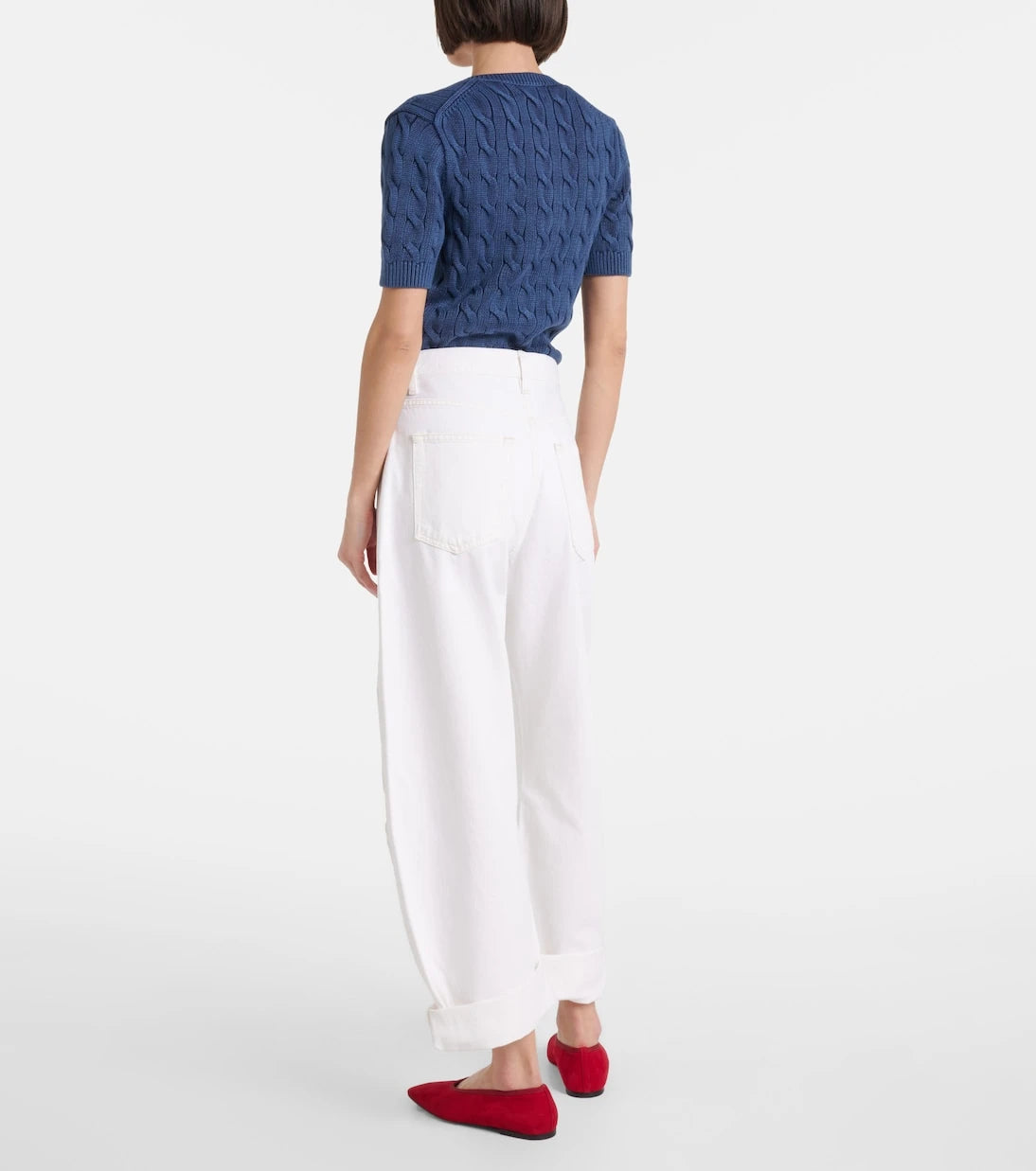 Frame - Bubble high-rise barrel-leg jeans