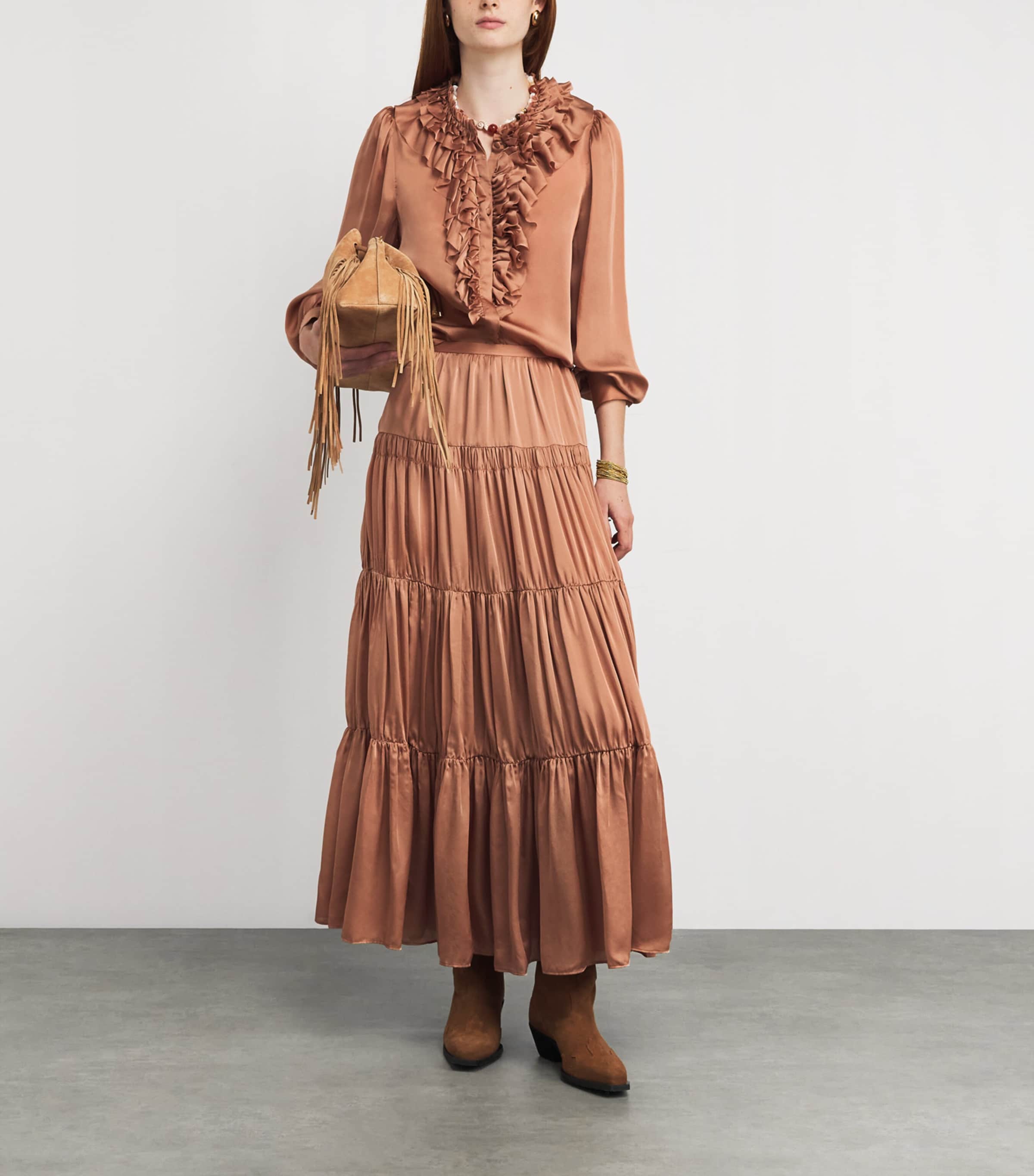 Silk Gaelle Maxi Skirt