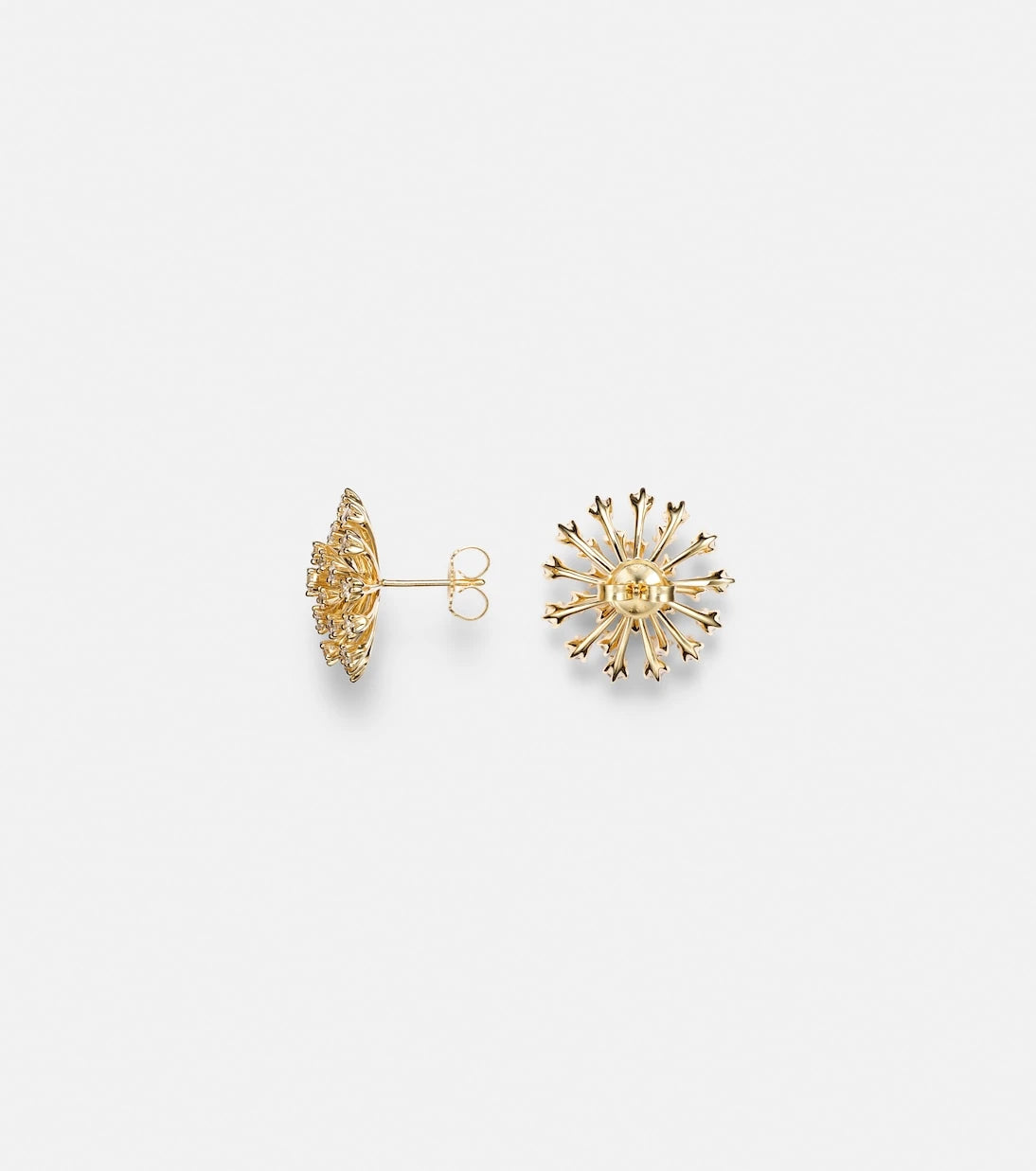 Sydney Evan - Burst Large 14kt gold earrings with diamonds