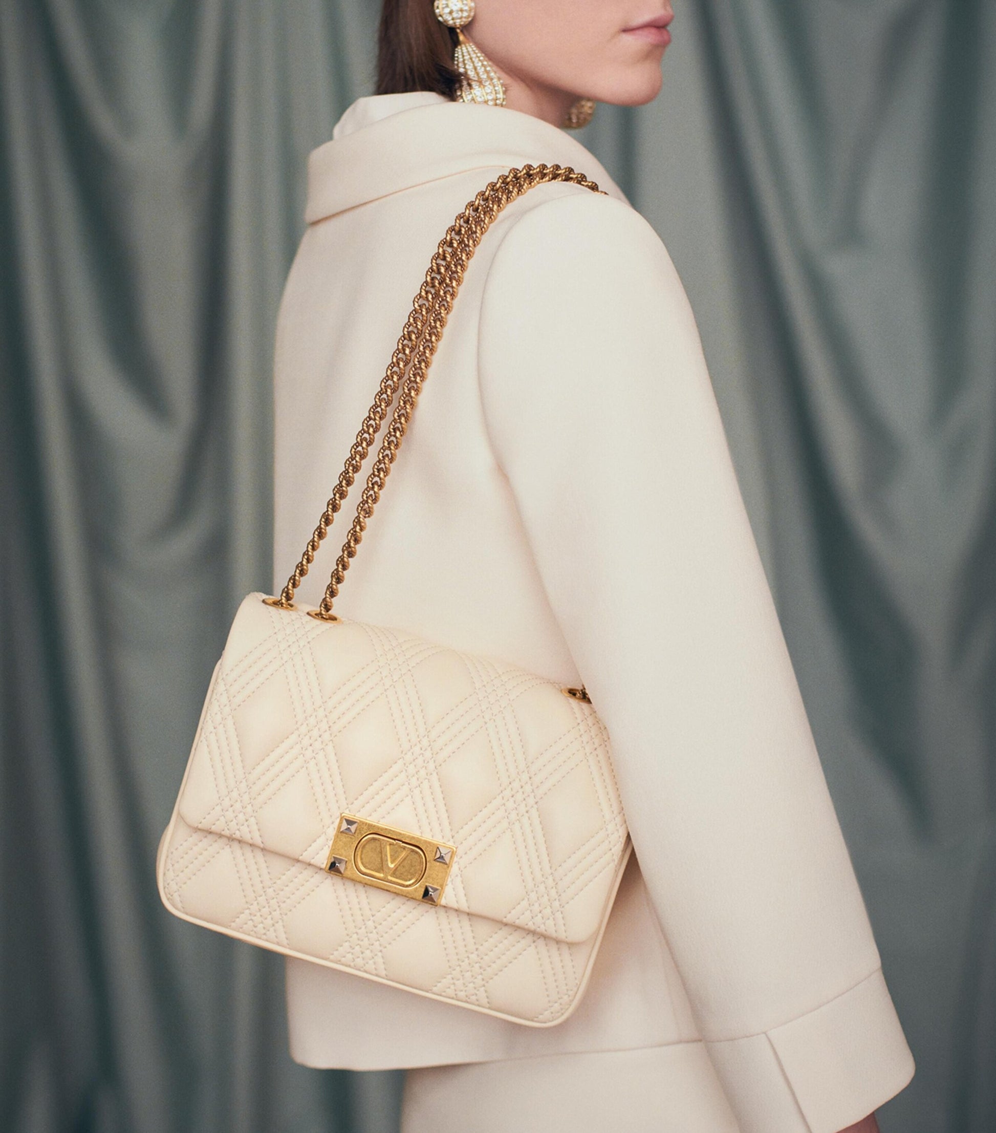 Valentino Ivory Wool-Silk Coat