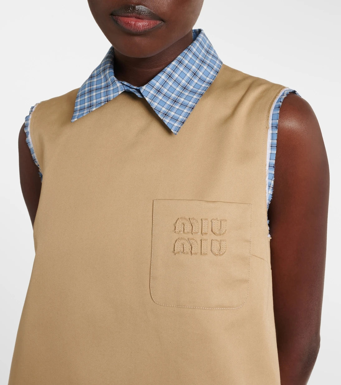 Miu Miu - Logo cotton minidress