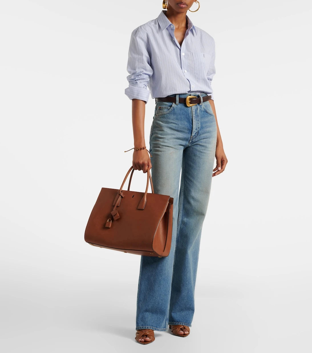 Saint Laurent - Sac De Jour Large leather tote bag