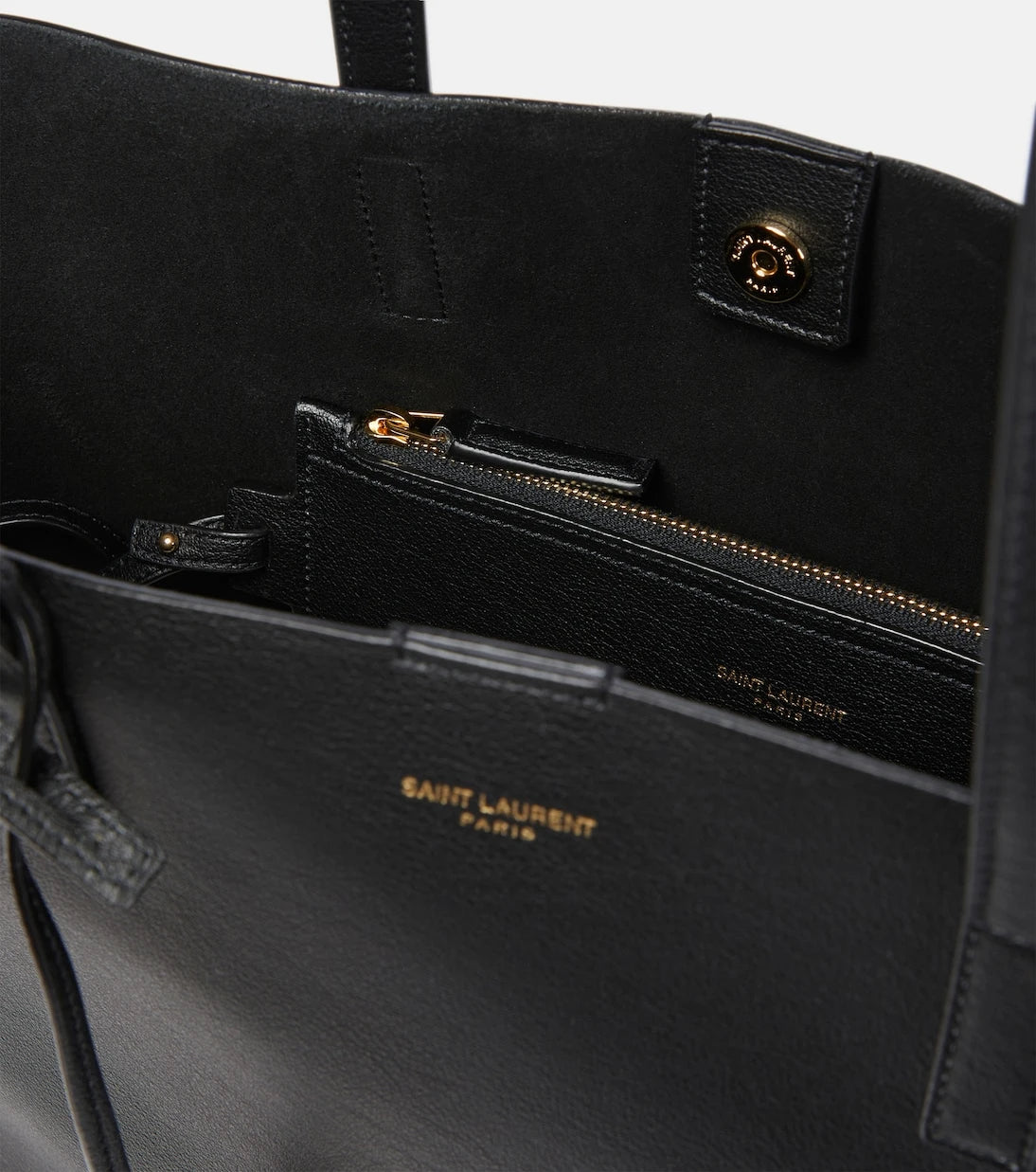 Saint Laurent - Shopping N/S leather tote bag