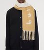 Burberry Beige Alpaca-Blend Reversible Logo Scarf