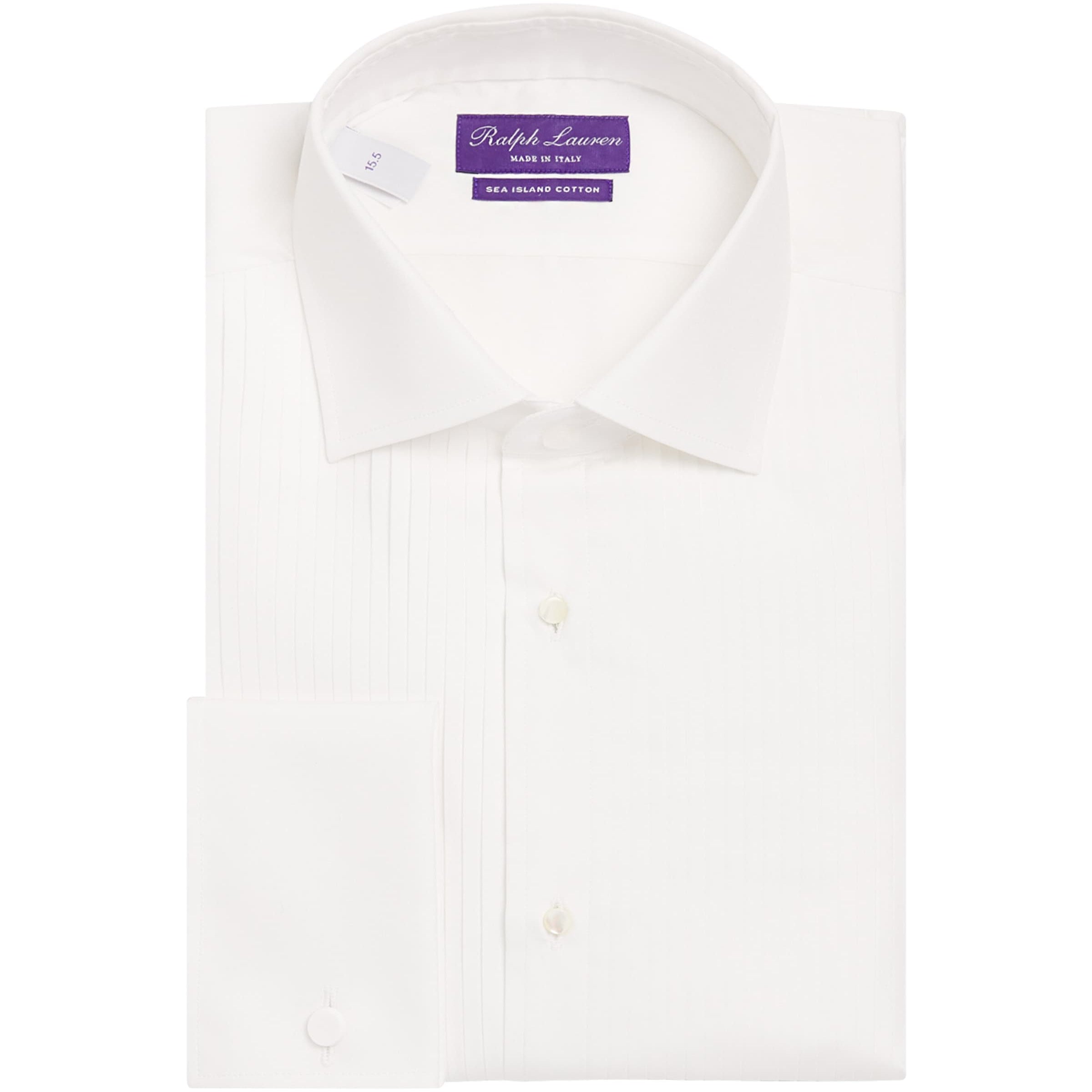 Ralph Lauren Purple Label Sea Island Cotton Tuxedo Dress Shirt