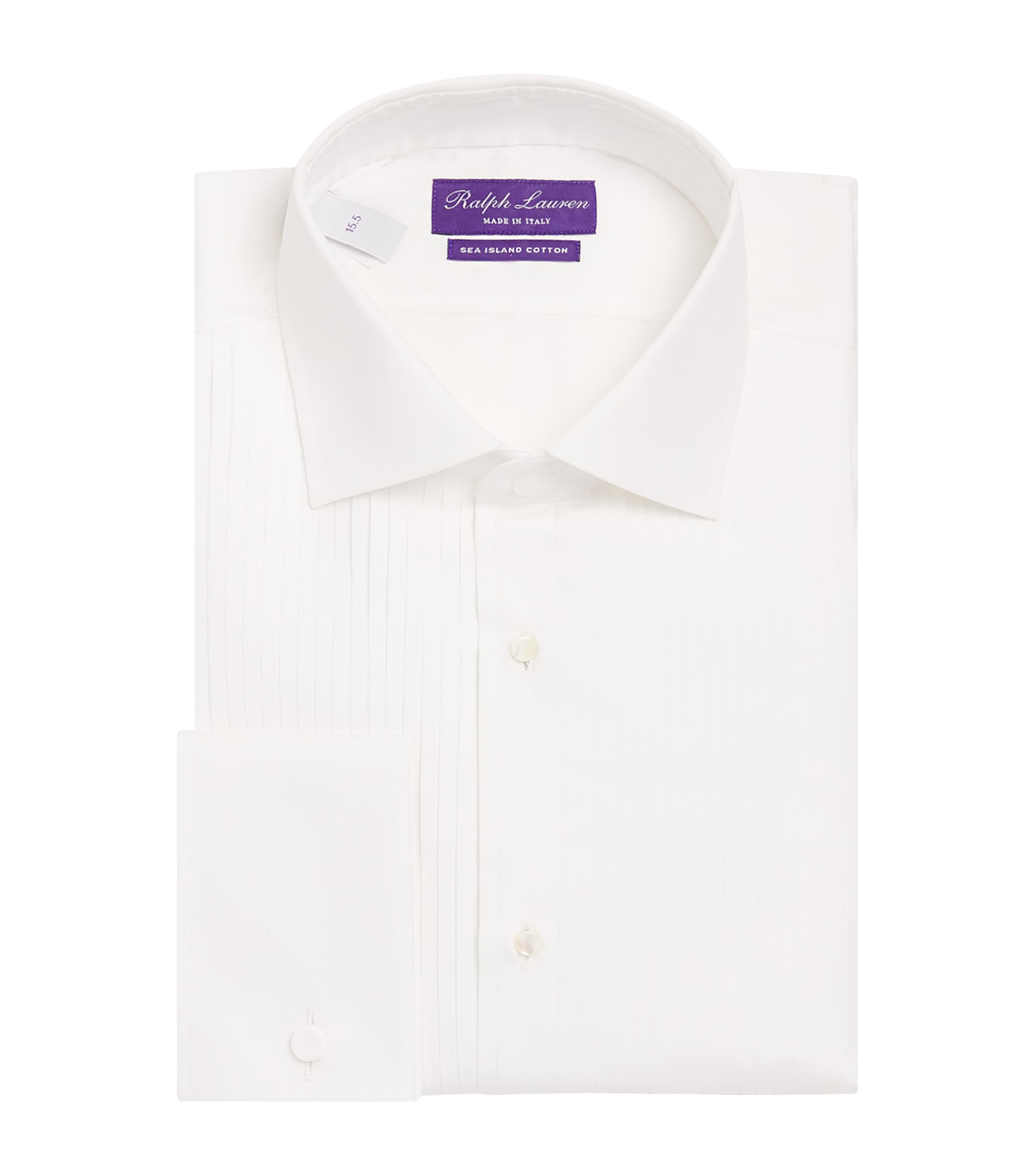 Ralph Lauren Purple Label Sea Island Cotton Tuxedo Dress Shirt