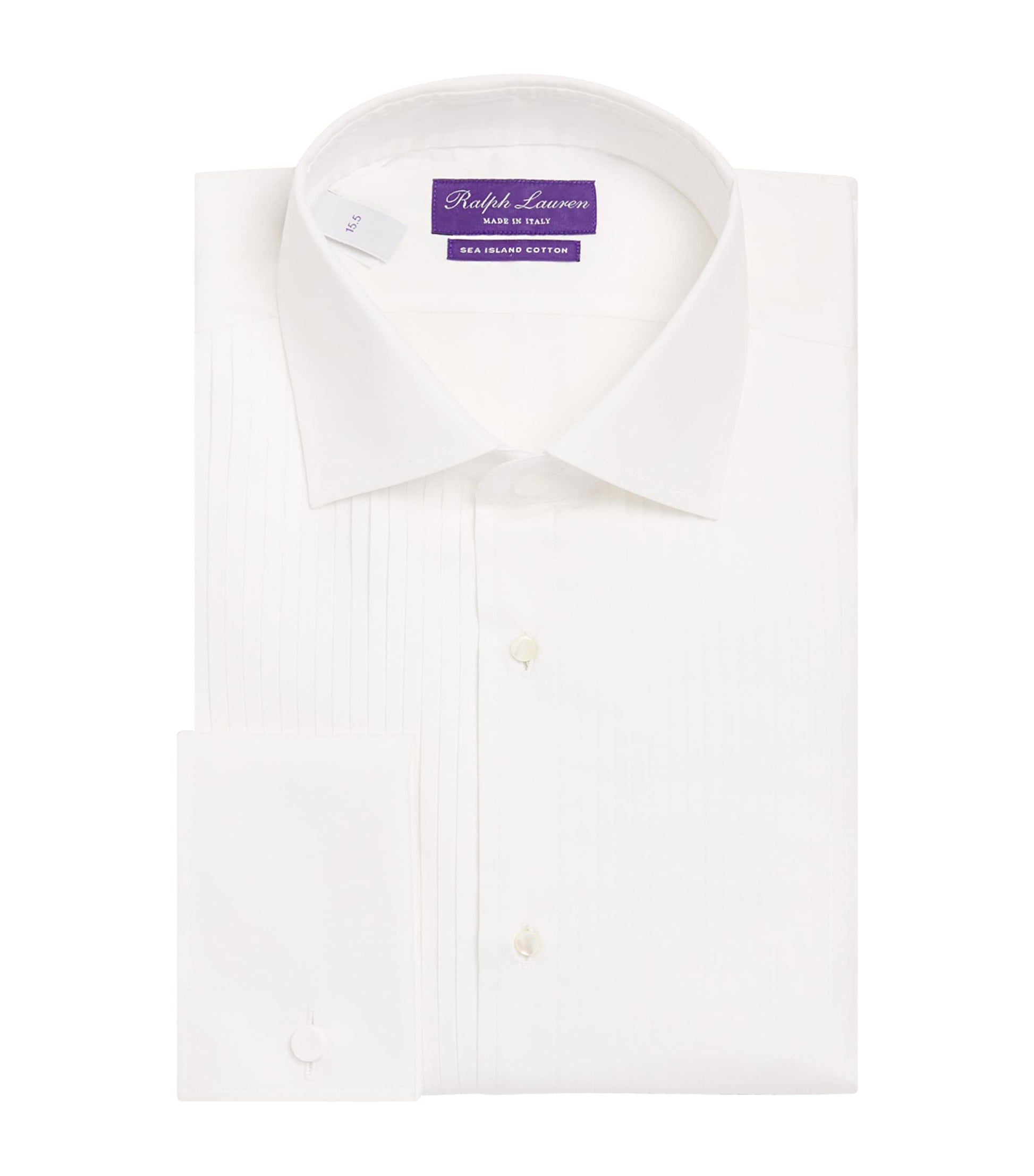 Ralph Lauren Purple Label Sea Island Cotton Tuxedo Dress Shirt