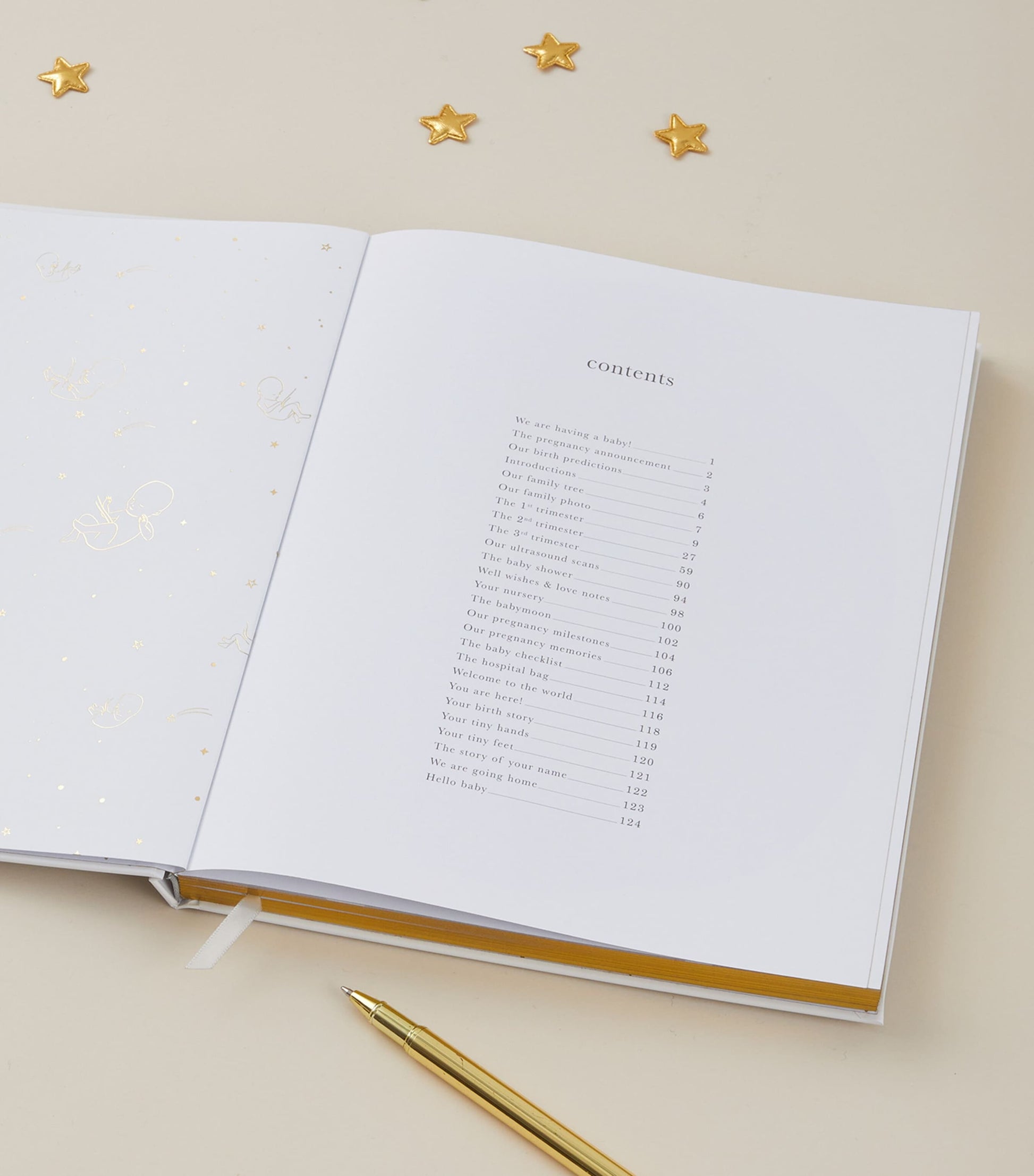 Blush and Gold Safari My Pregnancy Journal