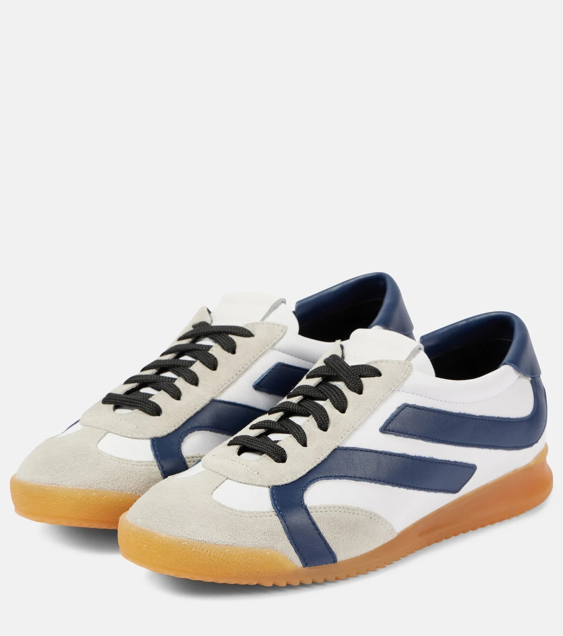 Proenza Schouler - Track suede-trimmed leather sneakers
