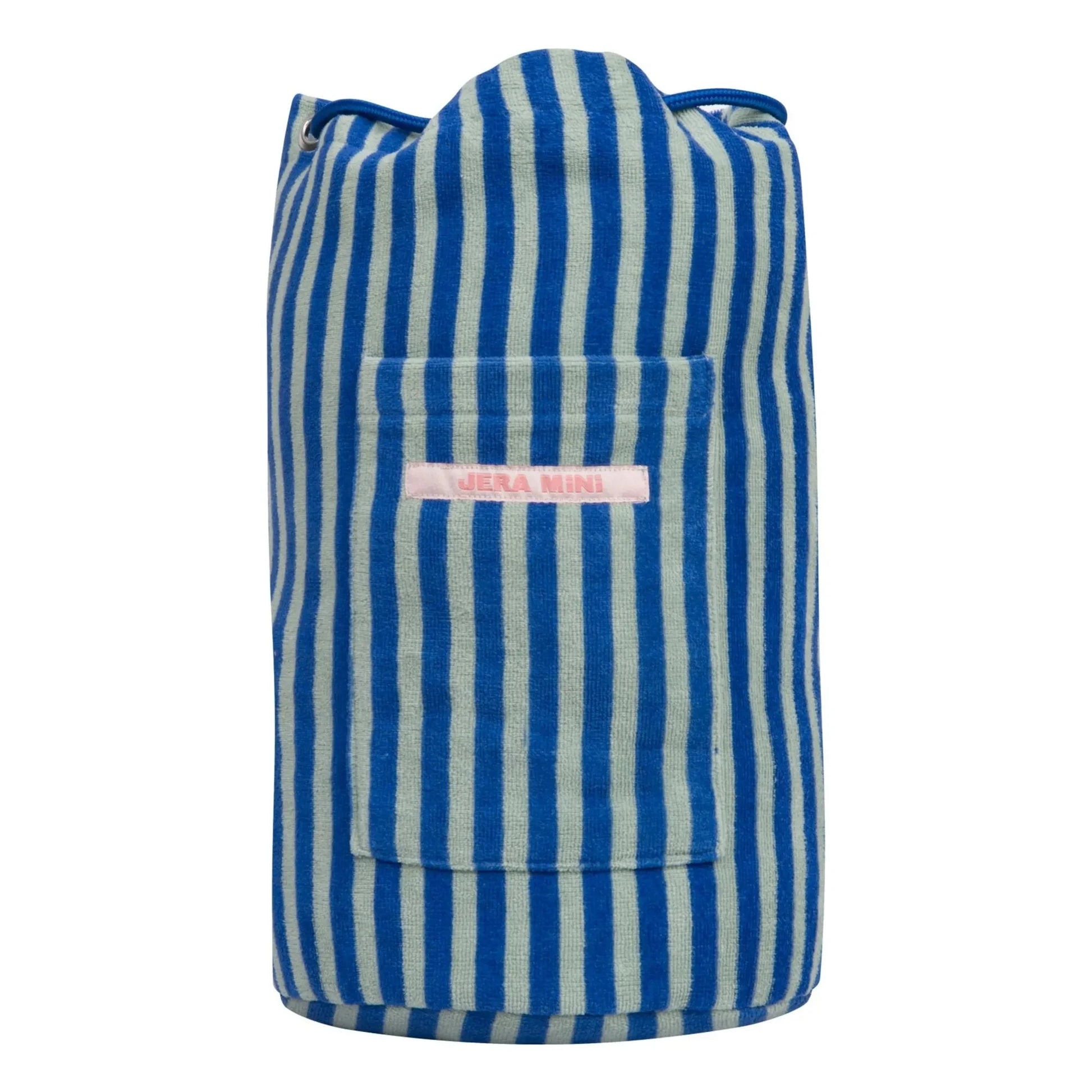 Jera Mini - Striped Terry Pocket Backpack | Green water