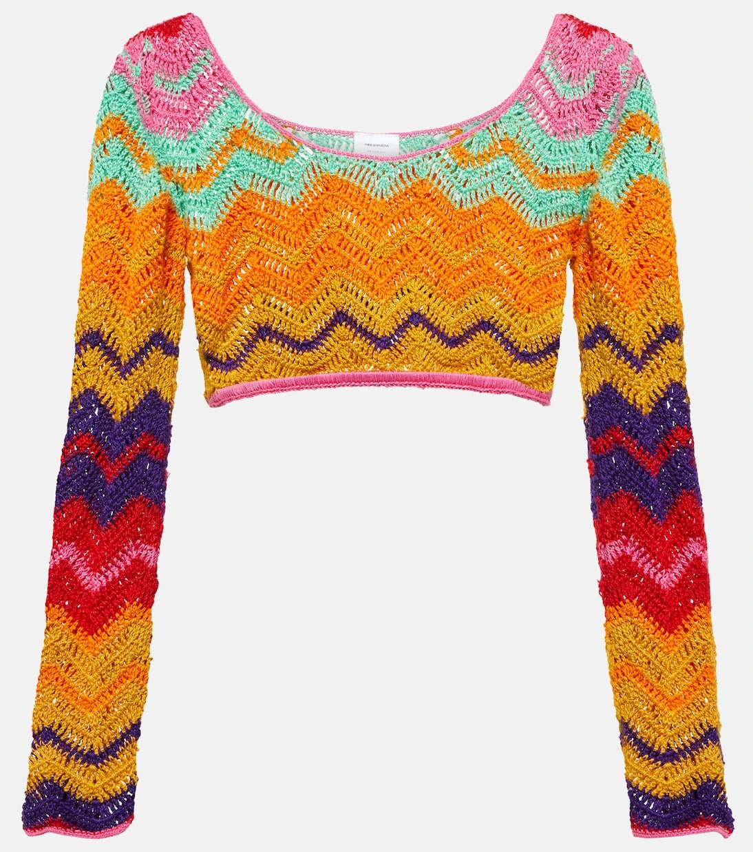 Anna Kosturova - Chevron crochet crop top