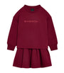 Givenchy Kids Red Logo Sweatshirt Dress (4-12+ Years)