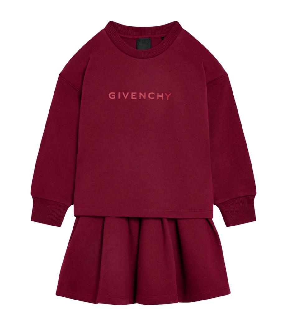 Givenchy Kids Red Logo Sweatshirt Dress (4-12+ Years)