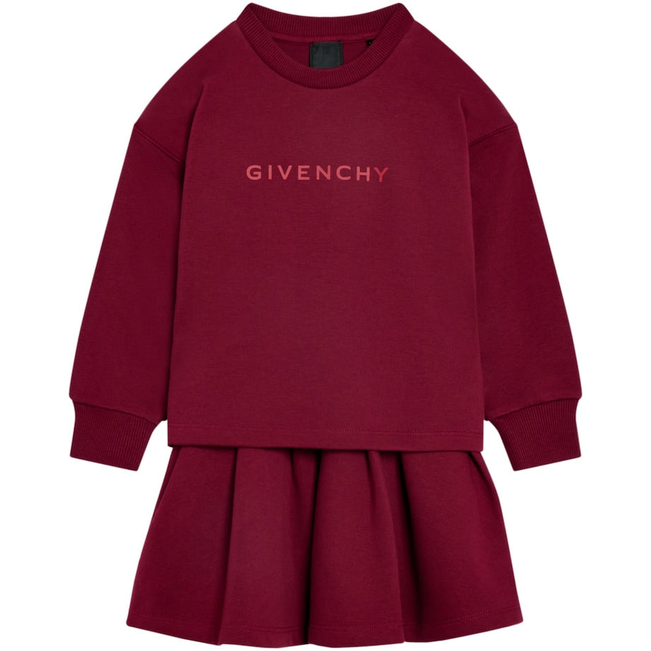 Givenchy Kids Red Logo Sweatshirt Dress (4-12+ Years)