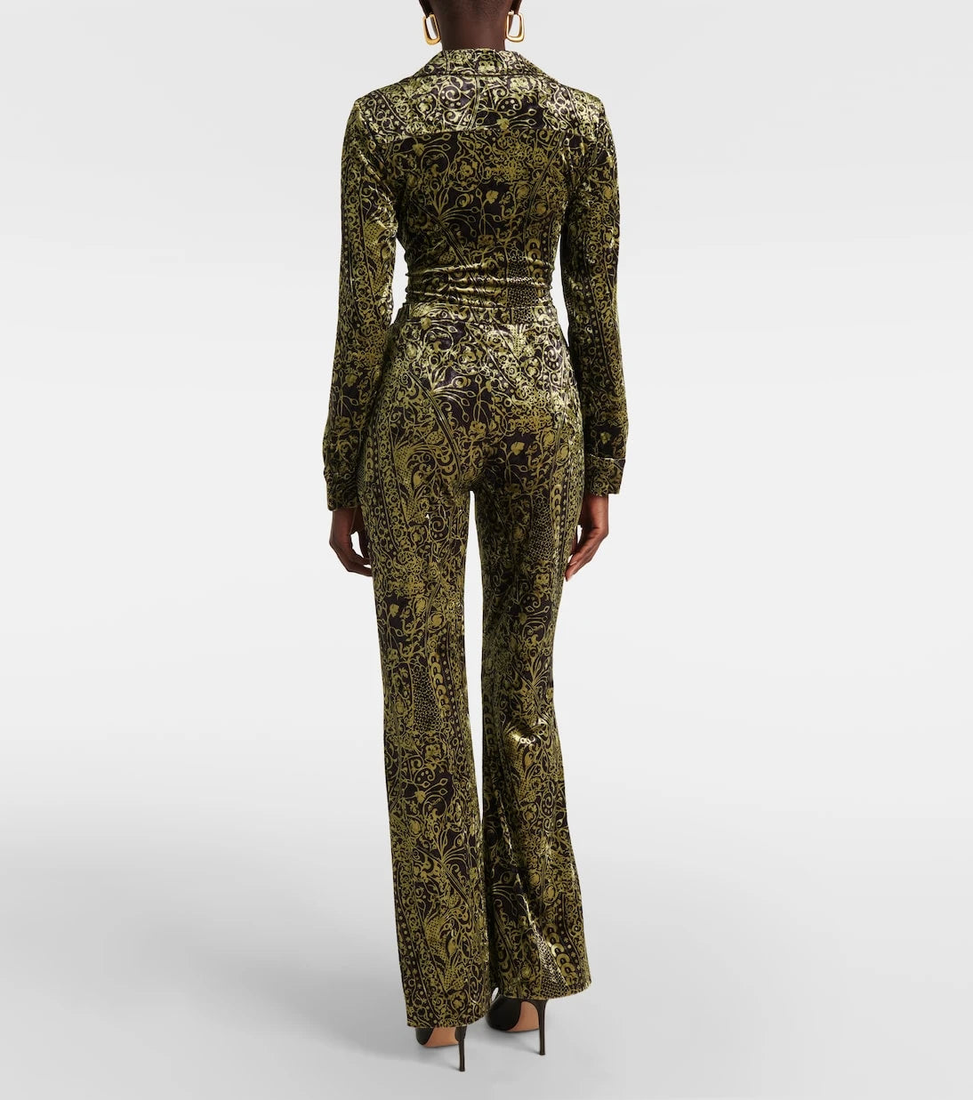 Diane von Furstenberg - Ruthette printed velvet flared pants