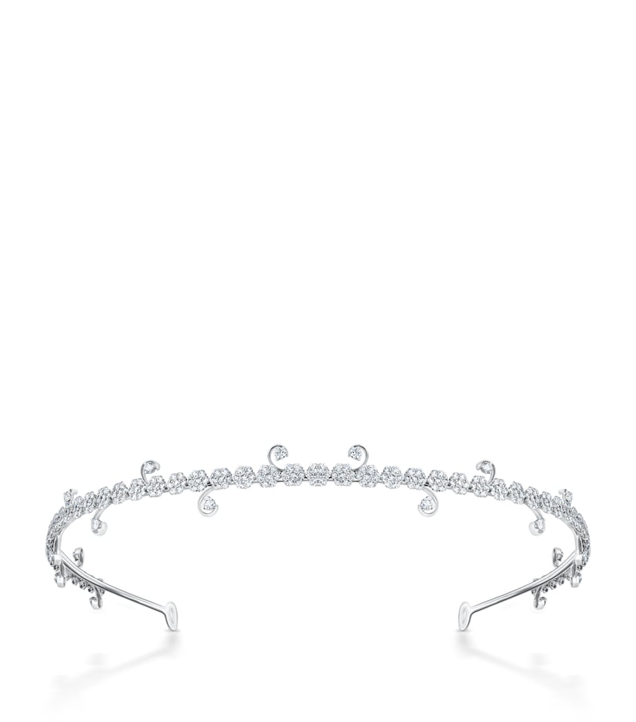 David Morris White Gold Le Jardin Tiara