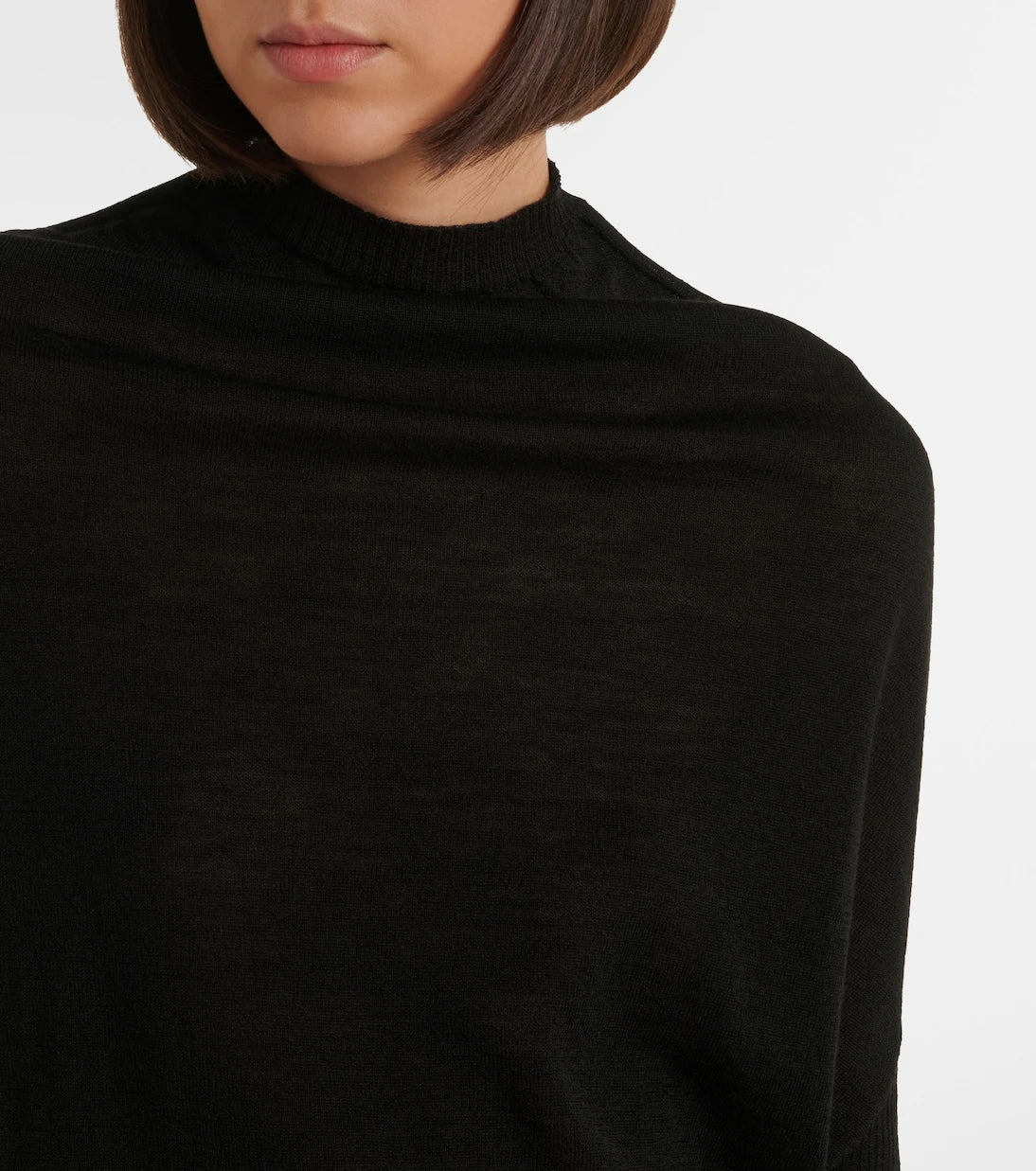 Rick Owens - Crater draped virgin wool sweater